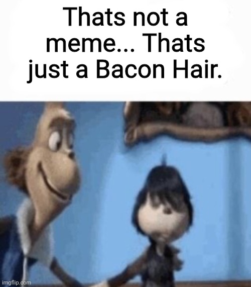 Thats not a meme... Thats just a Bacon Hair. | image tagged in hey buddy | made w/ Imgflip meme maker