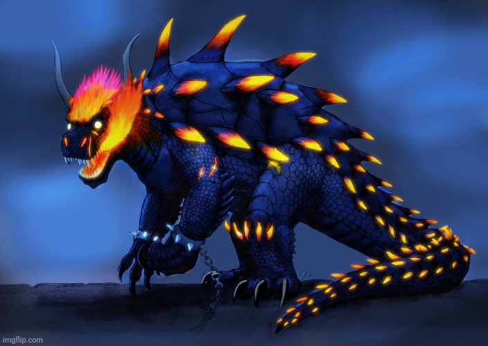 Fury Bowser (Art by AcroSauroTaurus) | made w/ Imgflip meme maker