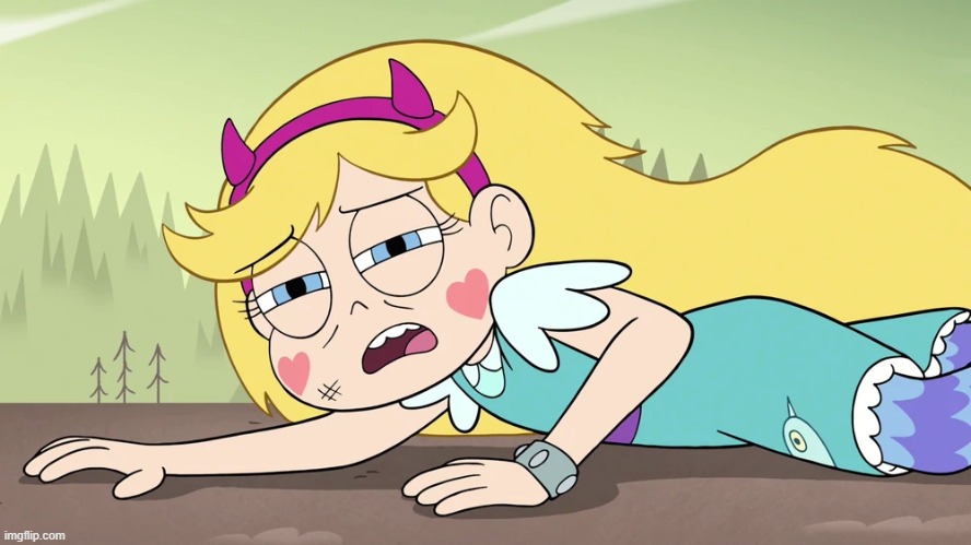 Star Butterfly Injured | image tagged in star butterfly injured | made w/ Imgflip meme maker