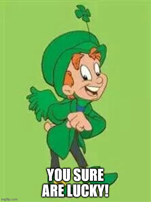 lucky charms leprechaun  | YOU SURE ARE LUCKY! | image tagged in lucky charms leprechaun | made w/ Imgflip meme maker
