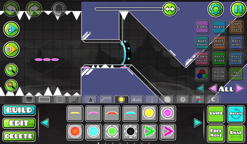 geometry dash level I'm making. not done yet | made w/ Imgflip meme maker