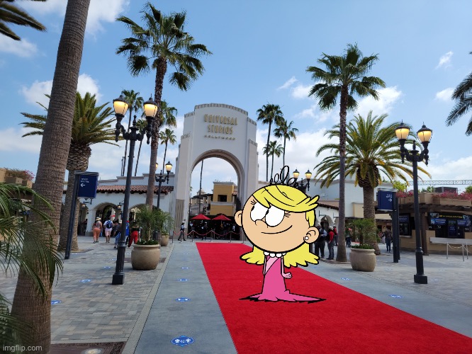Lola at Universal Studios Hollywood | image tagged in the loud house,loud house,universal studios,hollywood,princess,blonde | made w/ Imgflip meme maker