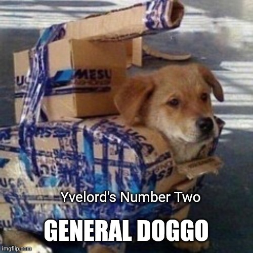 Castle Yvelord Boss #1 | GENERAL DOGGO; Yvelord's Number Two | image tagged in r/bossfight | made w/ Imgflip meme maker