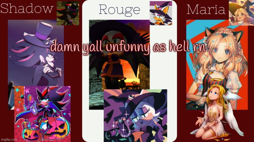 drm's halloween temp | damn yall unfunny as hell rn | image tagged in drm's halloween temp | made w/ Imgflip meme maker