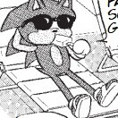 High Quality sonic chilling Blank Meme Template