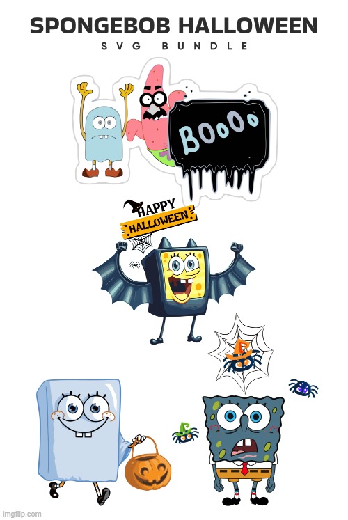 SpongeBob Halloween Blank Meme Template