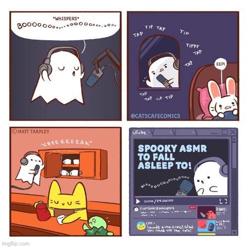 Asmr | image tagged in halloween,ghost,asmr | made w/ Imgflip meme maker