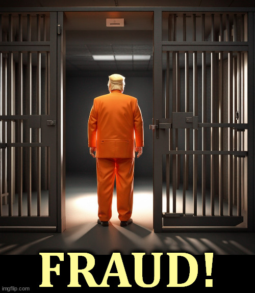 FRAUD! | image tagged in trump,fraud,prison,jail,liar,cheat | made w/ Imgflip meme maker