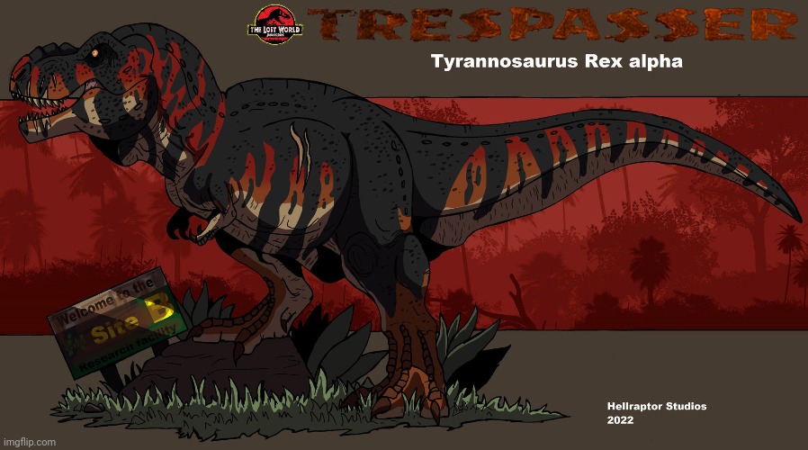 Jurassic Park Trespasser: Alpha T Rex (Art by HellraptorStudios) | made w/ Imgflip meme maker