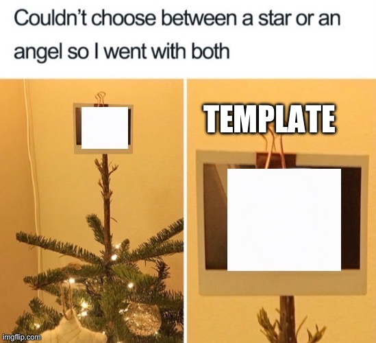 New | TEMPLATE | image tagged in couldn't choose so i went with both | made w/ Imgflip meme maker