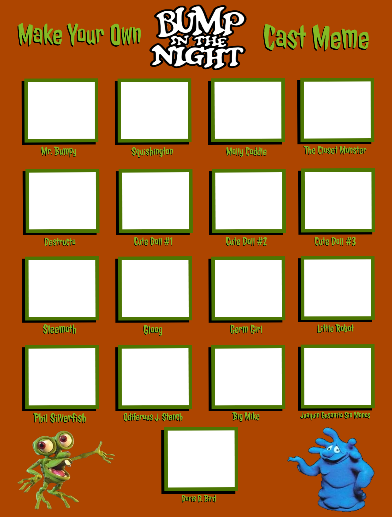 Bump in the Night Blank Meme Template