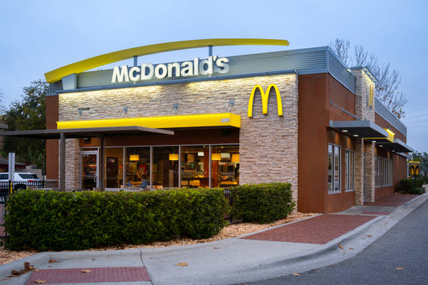 High Quality Mcdonalds Restaurant Building Exterior Stock Photo - Download Im Blank Meme Template