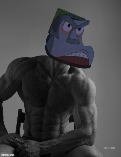 gigachad kirby from the brave little toaster | image tagged in giga chad,brave little toaster | made w/ Imgflip meme maker