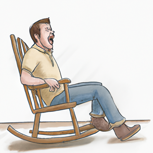 a guy sitting on a wooden rocking chair he's incredibly funny Blank Meme Template