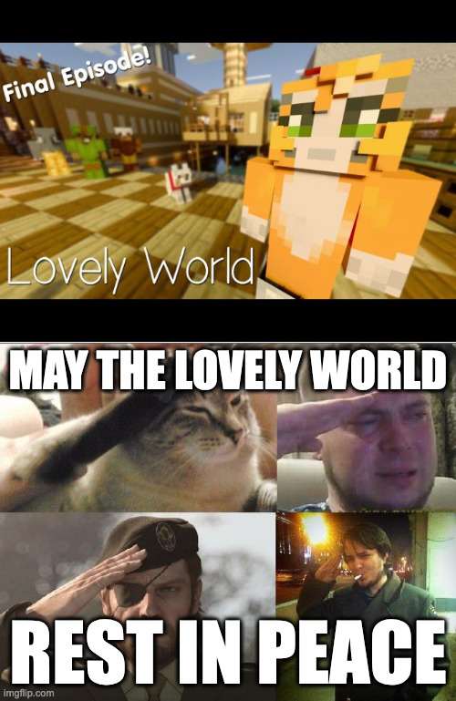 It was a fun ride while it lasted... | MAY THE LOVELY WORLD; REST IN PEACE | image tagged in salute | made w/ Imgflip meme maker