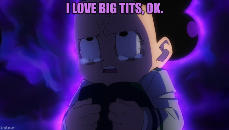 Mineta sad | I LOVE BIG TITS, OK. | image tagged in mineta sad | made w/ Imgflip meme maker