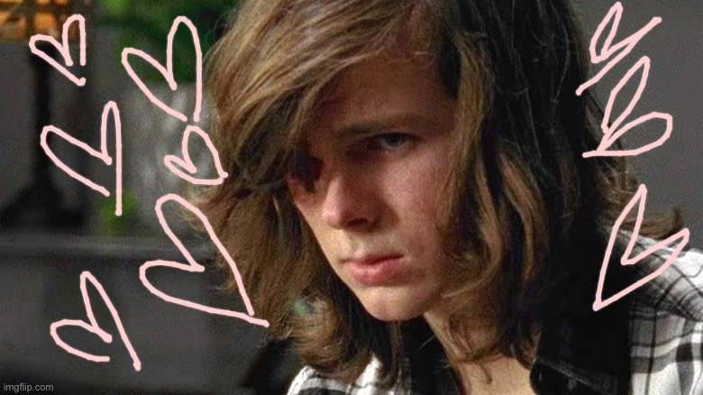 hi I’m new and have a Carl grimes obsession | image tagged in cute,love | made w/ Imgflip meme maker