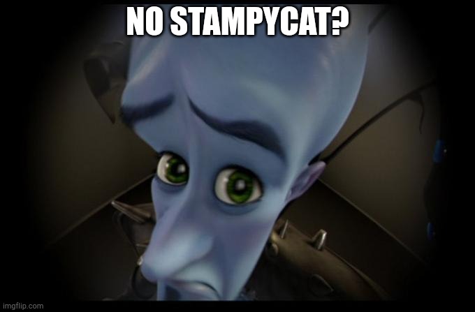 Rest in peace stampycat | NO STAMPYCAT? | image tagged in no bitches,stampycat | made w/ Imgflip meme maker