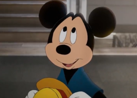 High Quality mickey mouse looking up Blank Meme Template