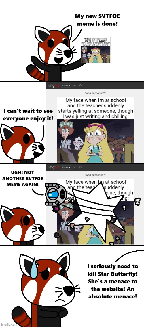 image tagged in what are you sucks,svtfoe,red panda,imgflip comics | made w/ Imgflip meme maker