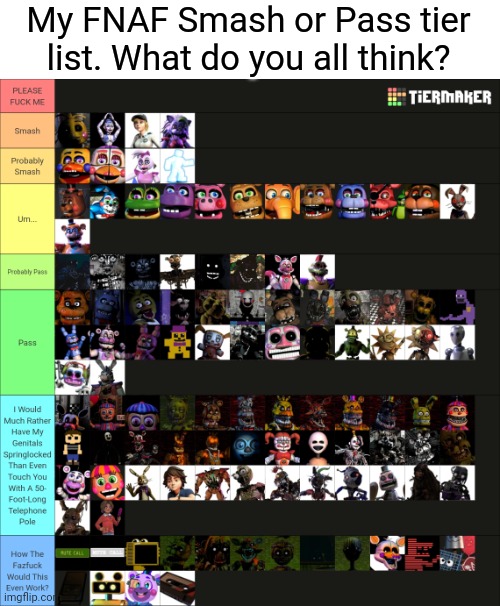 a (probably very controversial) tier list