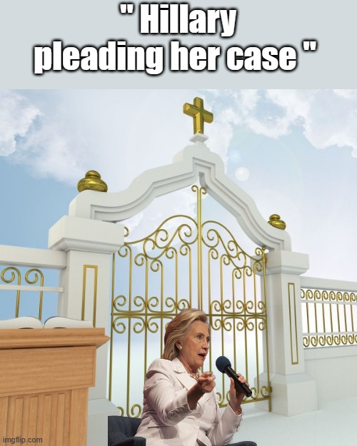 ITs the Russains.. RUSSIA made me do it. | " Hillary pleading her case " | image tagged in nwo,democrats,democratic socialism | made w/ Imgflip meme maker