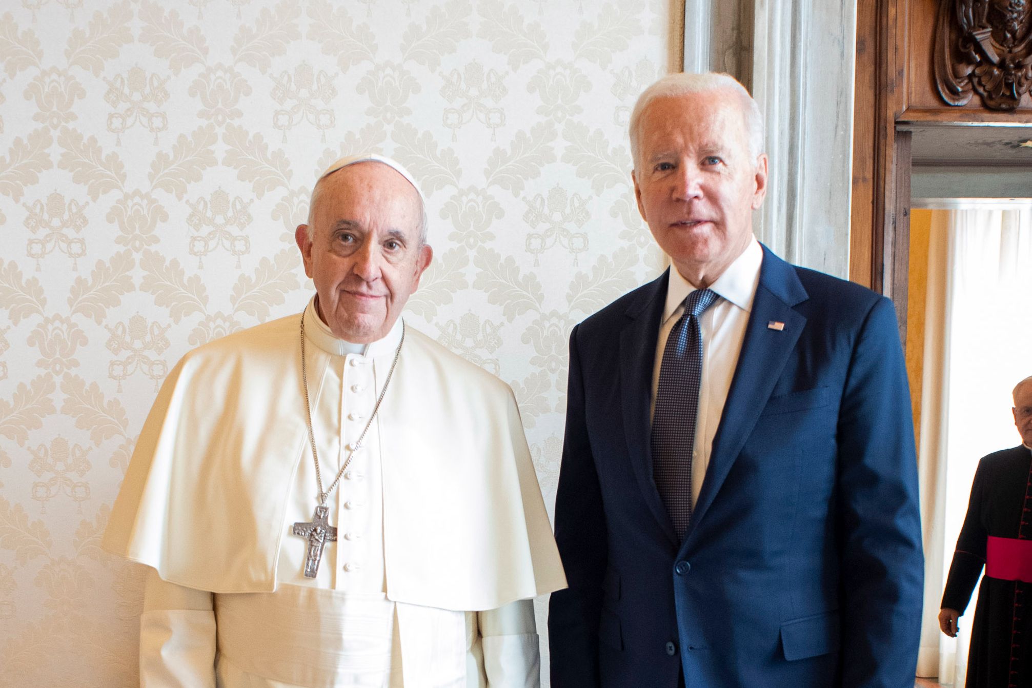 High Quality pope and biden Blank Meme Template