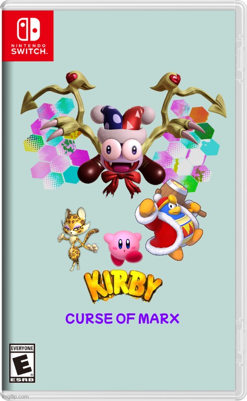 kirby curse of marx | CURSE OF MARX | image tagged in nintendo switch,kirby,3d platformer,fake | made w/ Imgflip meme maker