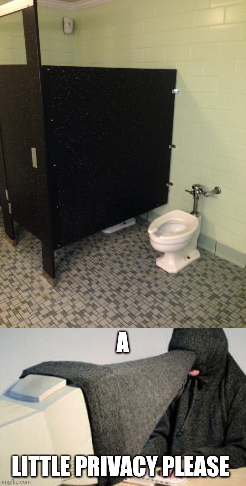 Toilet | A; LITTLE PRIVACY PLEASE | image tagged in screen privacy hood,toilet,toilets,restroom,you had one job,memes | made w/ Imgflip meme maker