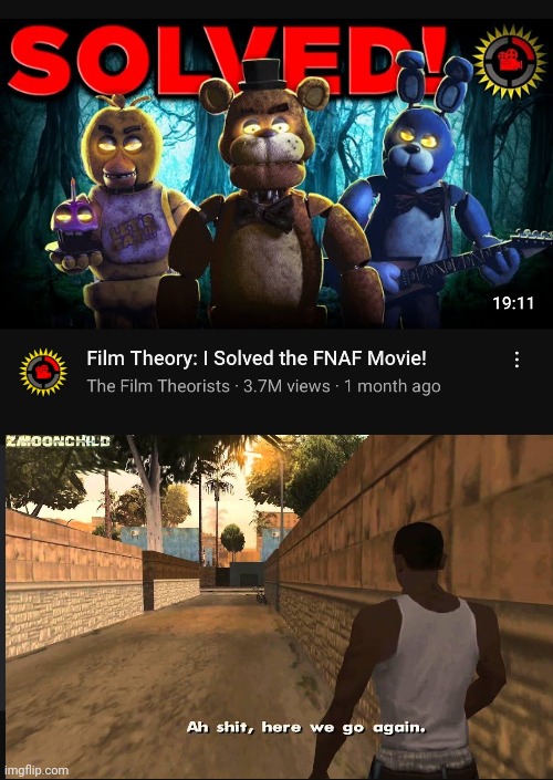 Well, get ready for another series that won't stop | image tagged in matpat,ah shit here we go again,fnaf,game theory | made w/ Imgflip meme maker