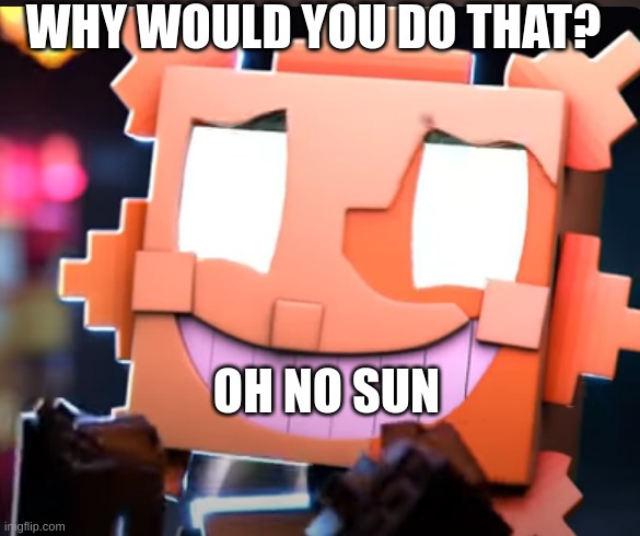 Oh no Sun | WHY WOULD YOU DO THAT? OH NO SUN | image tagged in oh no sun | made w/ Imgflip meme maker