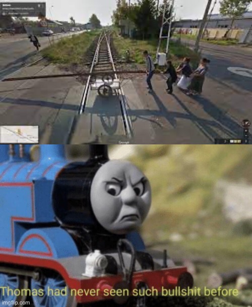 Train tracks | image tagged in thomas had never seen such bullshit before,train,soon | made w/ Imgflip meme maker