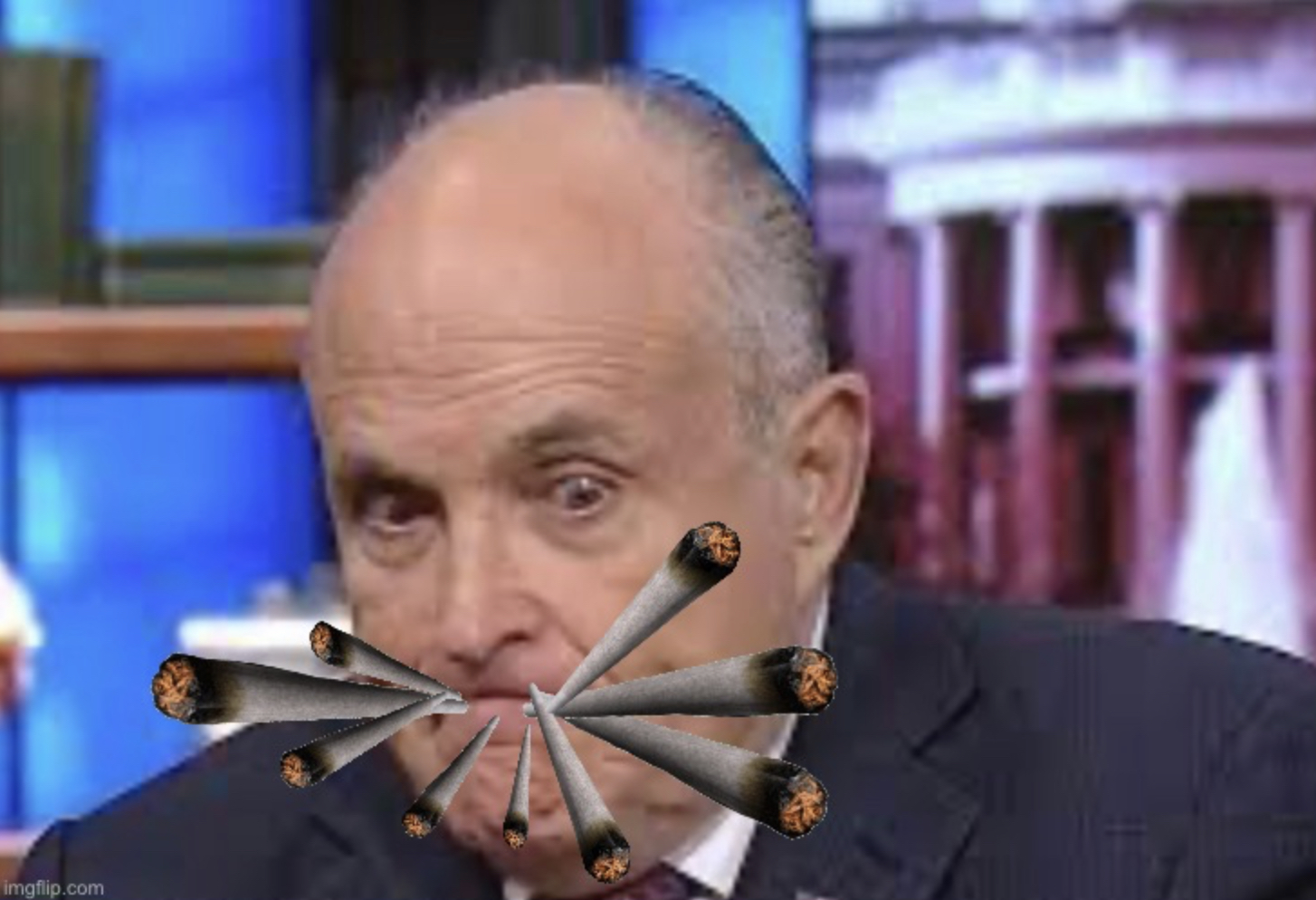 Toking guiliani Blank Meme Template