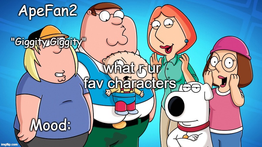 what r ur fav characters | image tagged in announcement temp reupload | made w/ Imgflip meme maker