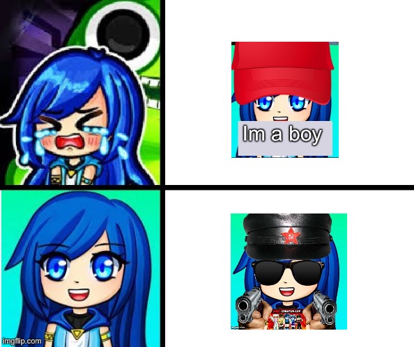 Krewfam evolution | image tagged in itsfunneh no yes | made w/ Imgflip meme maker