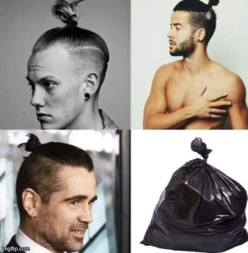 all look the same to me | image tagged in funny,man buns,trash,meme,cringy style | made w/ Imgflip meme maker