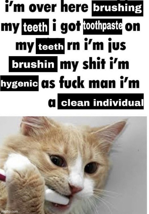 im over here brushing my teeth | image tagged in im over here brushing my teeth | made w/ Imgflip meme maker