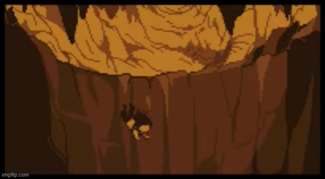 UNDERTALE Falling | image tagged in undertale falling | made w/ Imgflip meme maker