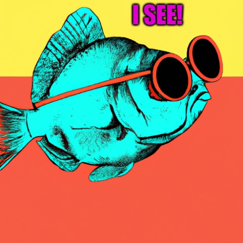 I SEE! | image tagged in fish | made w/ Imgflip meme maker