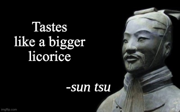 sun tsu fake quote | Tastes like a bigger licorice | image tagged in sun tsu fake quote | made w/ Imgflip meme maker