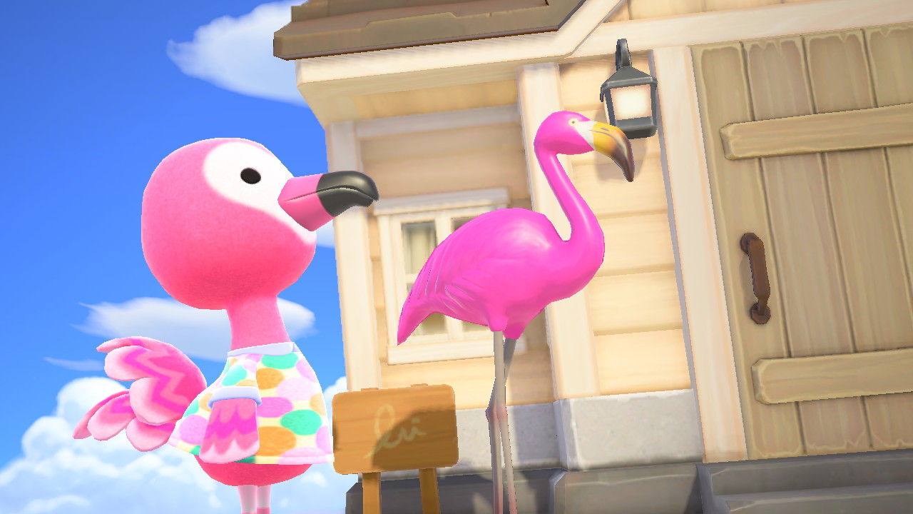 High Quality Animal Crossing Flamingos Blank Meme Template