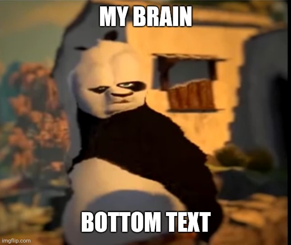 Po wut | MY BRAIN BOTTOM TEXT | image tagged in po wut | made w/ Imgflip meme maker