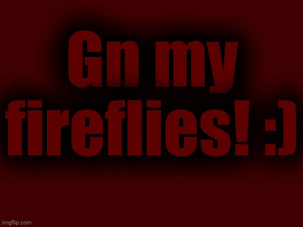 Gn my fireflies! :) | made w/ Imgflip meme maker