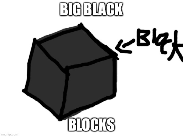 BIG BLACK BLOCKS | BIG BLACK; BLOCKS | made w/ Imgflip meme maker