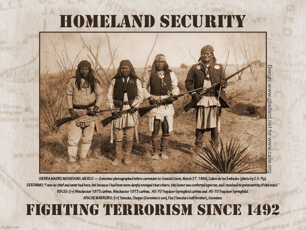 image tagged in homeland security,fighting terrorism since 1492,america | made w/ Imgflip meme maker