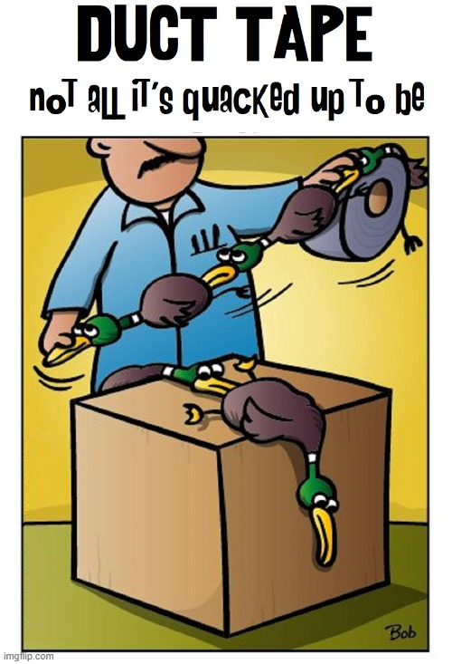 An interesting Gift... for the Handy Man in Your Life | image tagged in vince vance,comics,memes,cartoons,duct tape,ducks | made w/ Imgflip meme maker