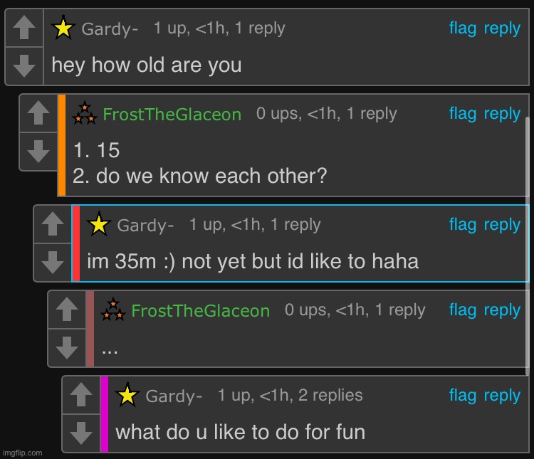 “I’m 35” That’s a major red flag. Can everyone report this user? | made w/ Imgflip meme maker