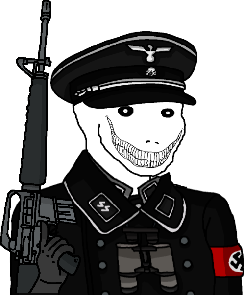 High Quality Wojak Anti-Fandom SS-Standartenfuhrer Blank Meme Template