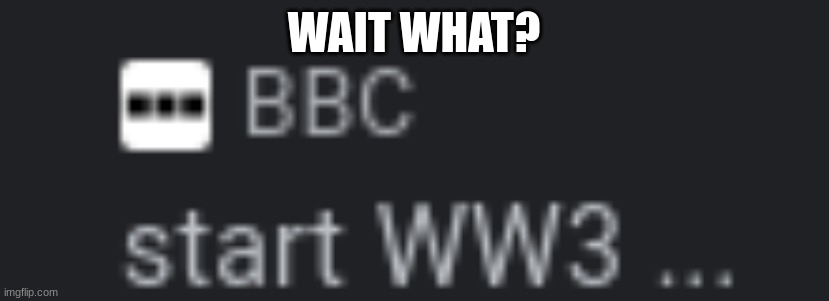 ww3 | WAIT WHAT? | image tagged in funny | made w/ Imgflip meme maker