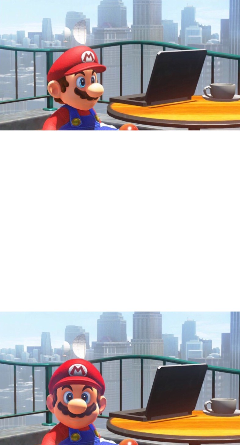 High Quality Mario Computer Search Blank Meme Template
